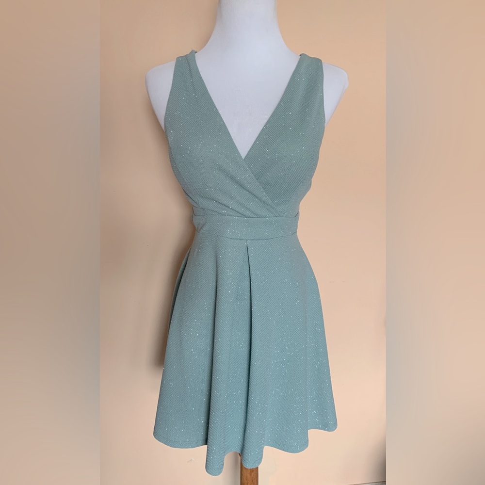 Juniors Skater dress mint green
